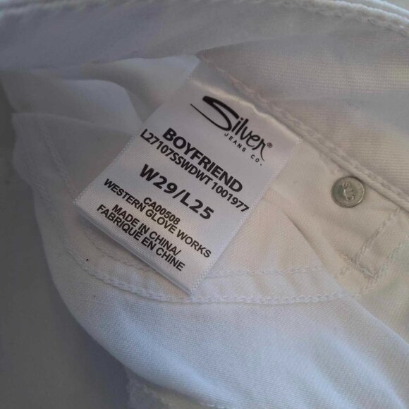 Silver "Boyfriend" Distressed Super Stretch Jeans - Picture 6 of 6